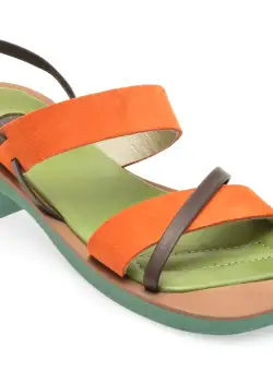 Sandale casual GRYXX portocalii, 4403410, din piele intoarsa