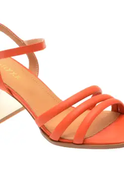 Sandale casual GRYXX portocalii, F59C10, din piele naturala
