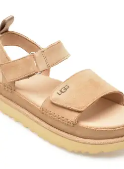 Sandale casual UGG bej, 1136783, din piele naturala