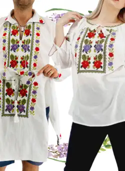 Set Ii Traditionale Familie Camasa , ie mama si ie baiat