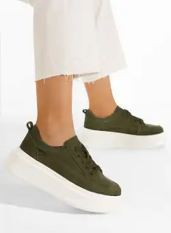 Sneakers dama cu platforma verzi Arara