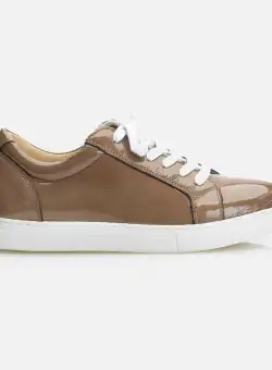 Sneakers dama din piele naturala, Leofex - 499 Taupe Lac