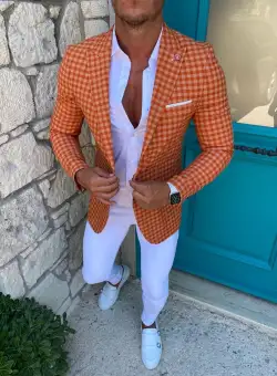 Tinuta barbati smart casual Blugi + Camasa + Sacou B9978