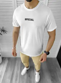 Tricou barbati alb 12450 40-3.3