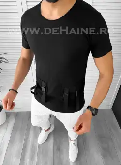 Tricou barbati slim fit negru B1966 V4-4.1.2