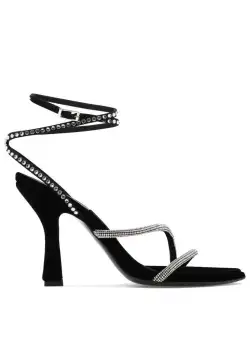 3JUIN 3JUIN "Giglio Velvet" heeled sandals BLACK