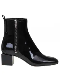 AGL AGL PATENT LEATHER ANKLE BOOT BLACK