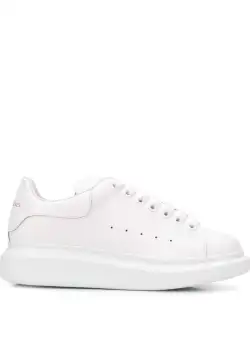 Alexander McQueen ALEXANDER MCQUEEN Oversized leather sneakers WHITE
