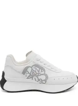 Alexander McQueen ALEXANDER MCQUEEN Sprint Runner Sneakers In /Silver/Black White