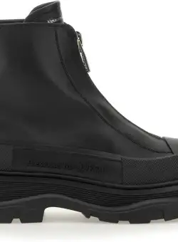 Alexander McQueen Leather Boot BLACK