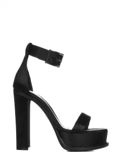 Alexander McQueen Satin sandals Black
