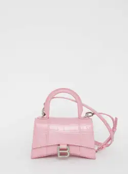 Balenciaga Hourglass Xs Top Handle Bag PINK