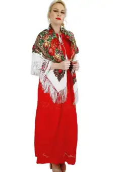 Batic etno mare alb Bujori 10