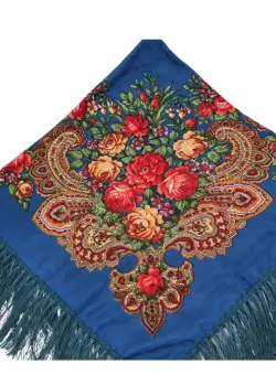 Batic etno mare albastru Bujori 2