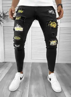 Blugi barbati conici negri 00604 P20-3.1