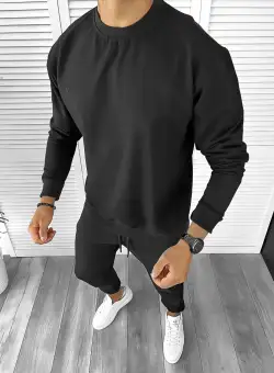Bluza barbati negra slim fit B8295 P20-1.3