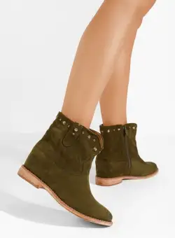 Botine cu platforma Medova V4 verzi