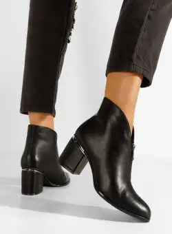 Botine dama cu toc Donana negre