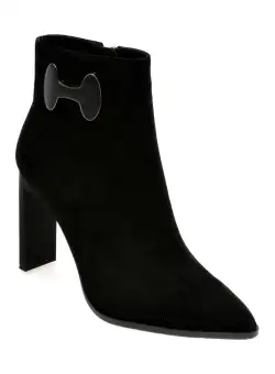 Botine EPICA negre, 13606B, din piele intoarsa