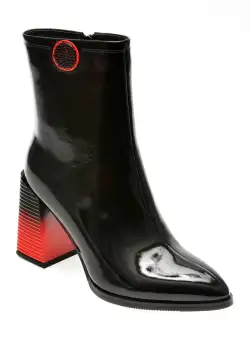 Botine EPICA negre, 673797, din piele naturala lacuita
