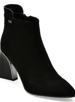 Botine EPICA negre, F630036, din piele intoarsa