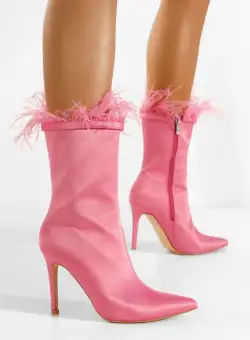 Botine stiletto Aliseda roz