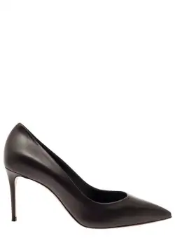 Casadei 'Julia' Black Pointed Pumps in Smooth Leather Woman BLACK
