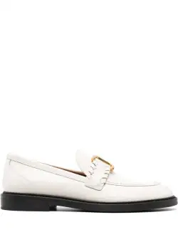 Chloe CHLOÉ Marcie leather loafers White