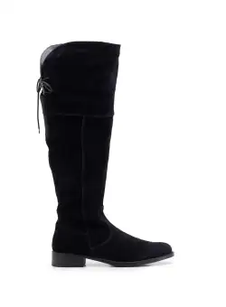 Cizme dama din piele intoarsa Leofex- 509 Blue Velur