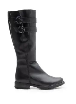 Cizme damă din piele naturală, Leofex - 337 Negru Box