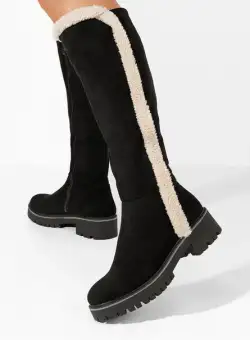 Cizme dama fara toc Tiziana negre