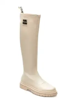 Cizme FLAVIA PASSINI albe, D212, din piele ecologica