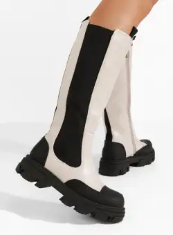 Cizme inalte dama Ferrero bej