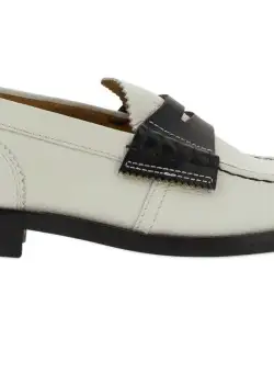 COLLEGE Leather Loafer WHITE