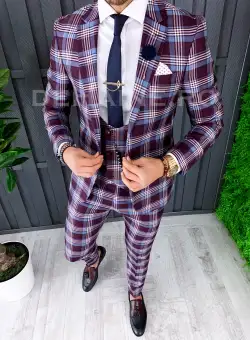 Costum barbati slim fit + Vesta ZR A7803 118-4