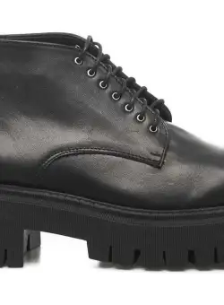 CURIOSITE Leather lace up shoes Black