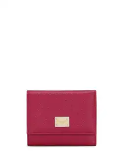 Dolce & Gabbana DOLCE & GABBANA CRUISE Leather flap wallet FUCHSIA
