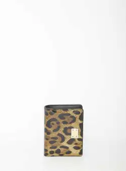 Dolce & Gabbana Leo-print leather wallet MULTICOLOR