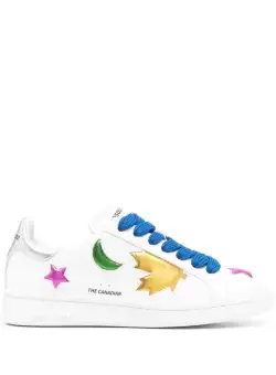 DSQUARED2 DSQUARED2 Boxer Sneakers With Embroidered Patches White