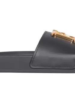 DSQUARED2 Leather Slide Sandals BLACK