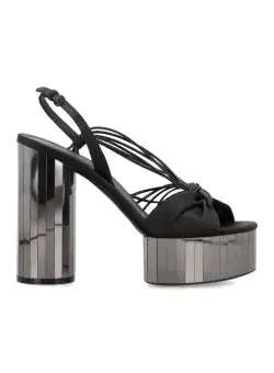 Ferragamo FERRAGAMO Platform sandal with mirrored heel BLACK