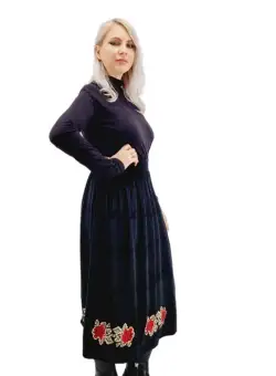 Fusta din catifea cu motive traditionale 11