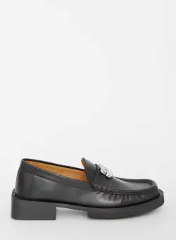 Ganni Black leather loafers BLACK