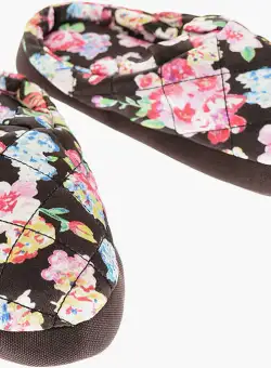 Ganni Floral Motif Quilted Slippers Multicolor