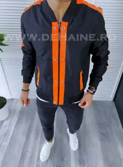 Geaca barbati de toamna neagra din fas subtire B6003 P19-4.2