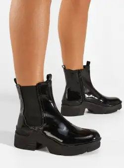 Ghete chelsea dama Huriana negre