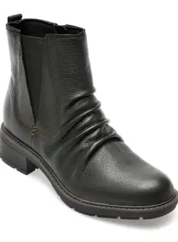 Ghete CLARKS negre, HEARROS, din piele naturala