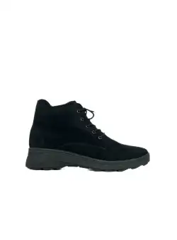 Ghete damă din piele naturală - 027-1 Negru Velur