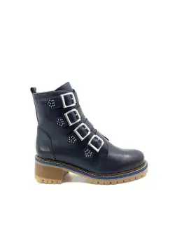 Ghete dama din piele naturala Leofex- 548-1 Blue Box