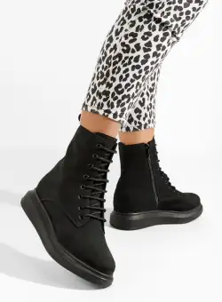 Ghete dama piele intoarsa Cabera V2 negre